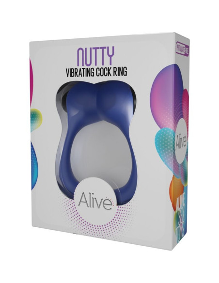 ALIVE - Vibruojantis žiedas „Nutty“ mėlynas