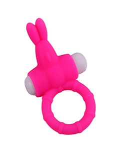 ARMONY - MS BUNNY VIBRACINIS ŽIEDAS SILIKONINIS ROŽINIS