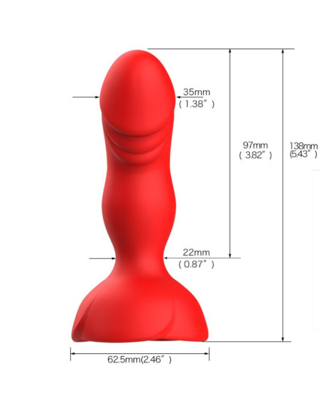 ARMONY - EXTREME A BLOOM ROSE VIBRATOR and ANAL PLUG REMOTE CONTROL RED