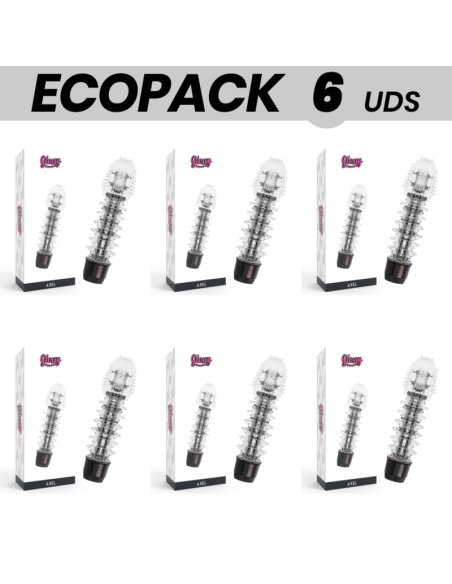ECOPACK 6 UNITS - GLOSSY AXEL VIBRATOR BLACK