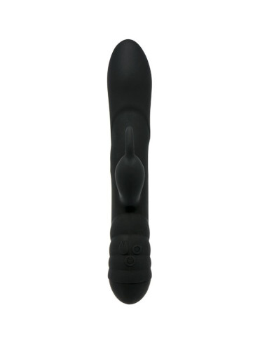 ADRIEN LASTIC - TWISTER VIBRATORIUS IR ROTATORINIS MASAŽUOJAMASIS ĮRENGINYS, JUODAS, TRIUŠIO SKONIO