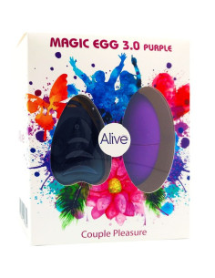 ALIVE - MAGIC EGG 3.0 VIBRUOJAMAS KIAUŠINIS SU NUOTOLINIO VALDYMO PULTELIU, VIOLETINIS 2
