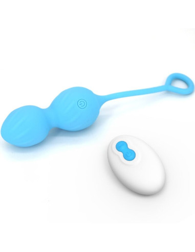 ARMONY - BLOSSOMS VAGINAL DUMBBELL VIBRATION REMOTE CONTROL 10 VIBRATIONS BLUE