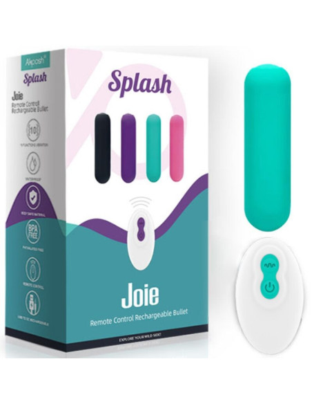 ARMONY - SPLASH JOIE VIBRATORIUS KULĖ, SILIKONINIS NUOTOLINIO VALDYMO VALDYMAS, 10 VIBRAVIMŲ, 75 X 19 CM, ŽALIAS