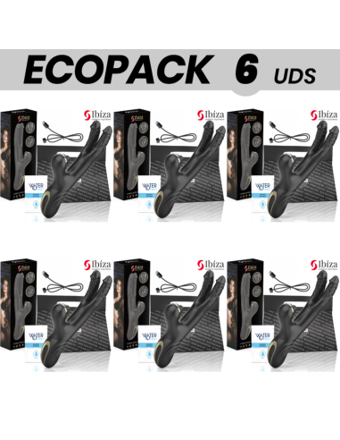 ECOPACK 6 UNITS - IBIZA TWO DRAGONS DOUBLE VIBRATOR BLACK
