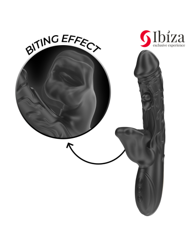 IBIZA - VIBRATORIUS IR KLITORIAUS STIMULIATORIUS SU KANDIMO IR SUKIMO EFEKTU