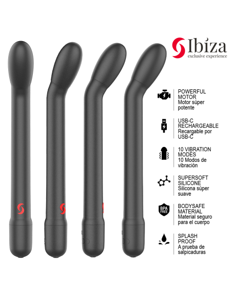 IBIZA - BLACK G-SPOT VIBRATOR WITH VIBRATION