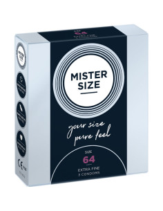 MISTER SIZE - PREZERVATYVAI, XXL DYDIS 64 MM (3 VIENETAI)