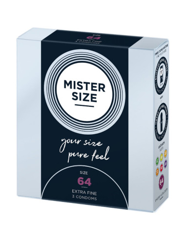 MISTER SIZE - PREZERVATYVAI, XXL DYDIS 64 MM (3 VIENETAI)