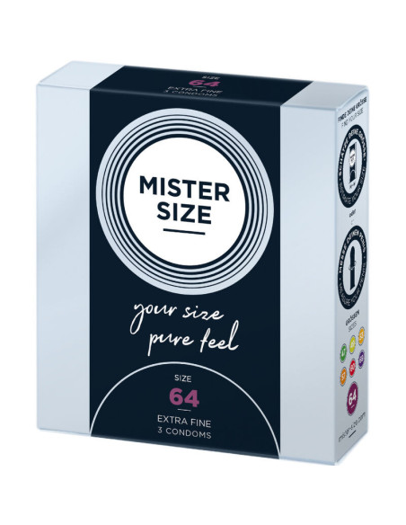 MISTER SIZE - PREZERVATYVAI, XXL DYDIS 64 MM (3 VIENETAI)