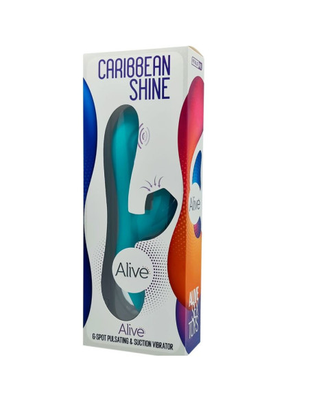 ALIVE - CARIBBEAN SHINE VIBRATORIUS IR SUCTION BLUE