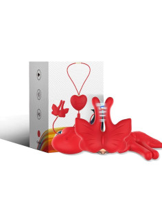 ARMONY - MAGNETIC NIPPLE CLAMPS WITH VIBRATION BUTTERFLY SHAPE RED
