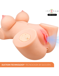 INTENSE DEEP TOUCH - VERO TORSO ANUS IR VAGINA SU SIURBLIU, ŠILU, VIBRACIJA IR BALSO EFEKTAIS SU NUOTOLINIO VALDYMO PULTU 5,5 KG 2