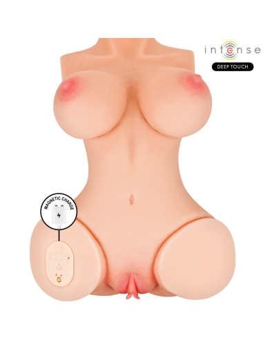 INTENSE DEEP TOUCH - VERO TORSO ANUS IR VAGINA SU SIURBLIU, ŠILU, VIBRACIJA IR BALSO EFEKTAIS SU NUOTOLINIO VALDYMO PULTU 5,5 KG