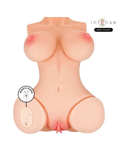 INTENSE DEEP TOUCH - VERO TORSO ANUS IR VAGINA SU SIURBLIU, ŠILU, VIBRACIJA IR BALSO EFEKTAIS SU NUOTOLINIO VALDYMO PULTU 5,5 KG