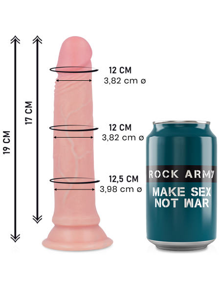 ROCKARMY - ROCKARMY skysto silikono aukščiausios kokybės keršytojas, realistiškas, 19 CM -O- 3,98 CM