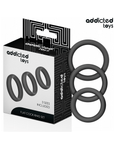 ADDICTED TOYS - SET OF FLAT SILICONE RINGS 2