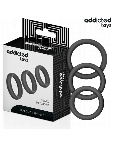 ADDICTED TOYS - PLOKŠČIŲ SILIKONINIŲ ŽIEDŲ RINKINYS