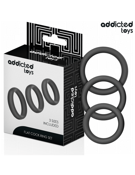 ADDICTED TOYS - SET OF FLAT SILICONE RINGS