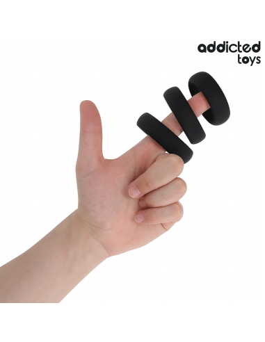 ADDICTED TOYS - PLOKŠČIŲ SILIKONINIŲ ŽIEDŲ RINKINYS