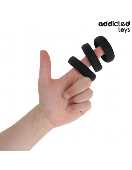 ADDICTED TOYS - PLOKŠČIŲ SILIKONINIŲ ŽIEDŲ RINKINYS