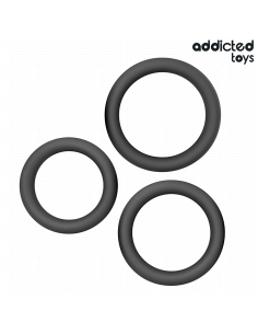 ADDICTED TOYS - SET OF FLAT SILICONE RINGS