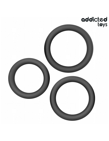 ADDICTED TOYS - SET OF FLAT SILICONE RINGS