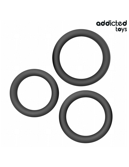 ADDICTED TOYS - SET OF FLAT SILICONE RINGS