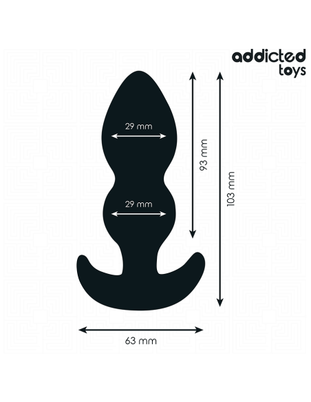 ADDICTED TOYS - SILIKONINIS ANALINIS KAIŠTIS, S DYDIS, 10,3 CM