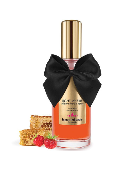BIJOUX - MASSAGE OIL HEAT EFFECT STRAWBERRY AROMA