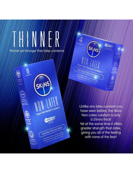 SKINS - LATEX-FREE CONDOMS PACK OF 4