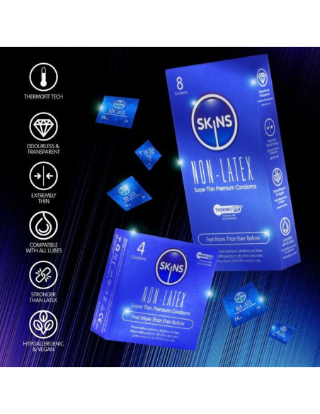 SKINS - LATEX-FREE CONDOMS PACK OF 4