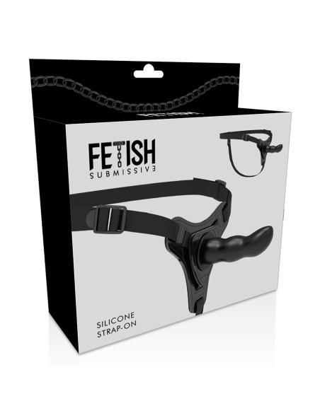FETISH SUBMISSIVE HARNESS - JUODAS SILIKONINIS G-SPOT 16 CM