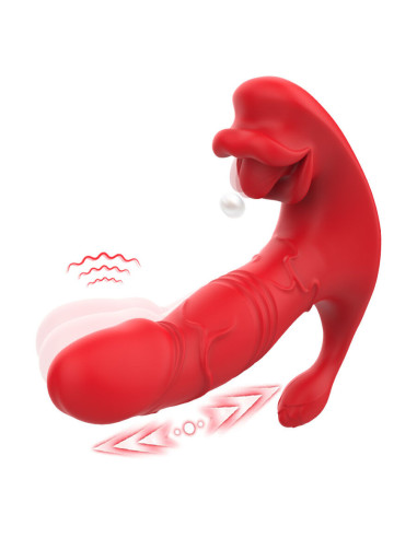 ARMONY - ANALINIS VIBRATORIUS PANTY C IR G-SPOT STIMULIATORIUS, NUOTOLINIO VALDYMO VALDYMAS, RAUDONAS