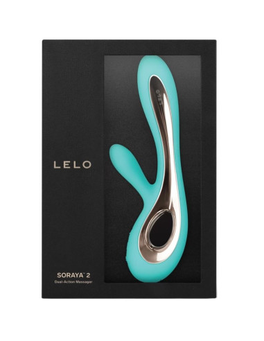 LELO - SORAYA 2 RABBIT AQUA GREEN VIBRATORIUS ŽALIAS