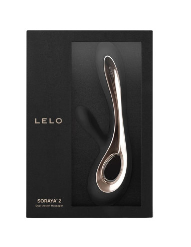 LELO - SORAYA 2 JUODAS SU KLITORIAUS MASAŽUOKLIU