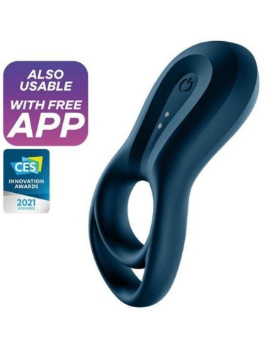 SATISFYER - EPIC DUO RING VIBRATOR APP BLUE