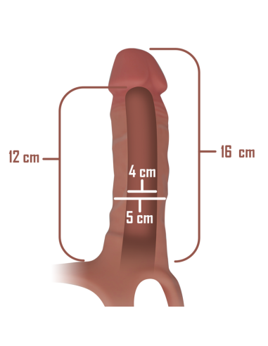 INTENSE - TUŠČIABUČIAI DIRŽAI SU SILIKONINIU DILDO 16 X 3,5 CM