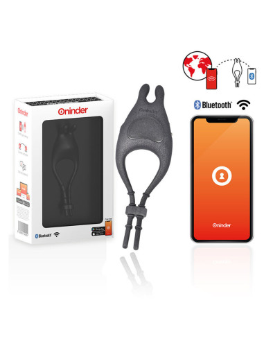 ONINDER - PAMPA RECHARGEABLE ADJUSTABLE VIBRATOR RING WITH CLITORIS STIMULATOR 10 SPEED - FREE APP