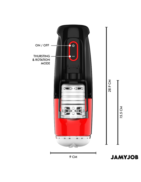 JAMYJOB - STORM automatinis vaginos masturbatorius su 10 sukimosi ir stūmimo režimų