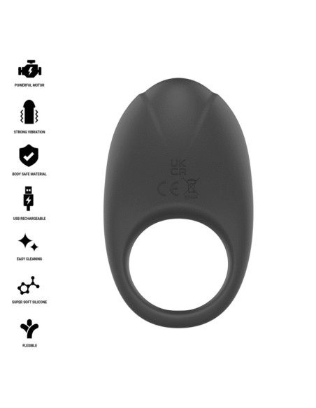 INTENSE - MERLOTTE VIBRATING PENIS RING WITH CLITORIS STIMULATION BLACK