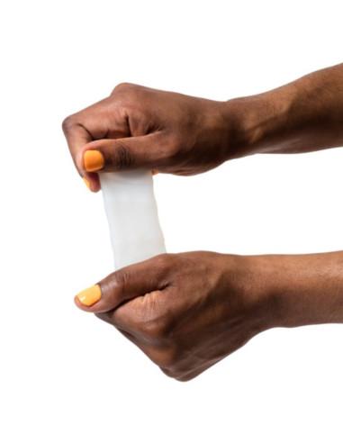 ROMP - MOSH TRANSPARENT MALE MASTURBATOR WITH 6 CM REVERSBLE SHEATH