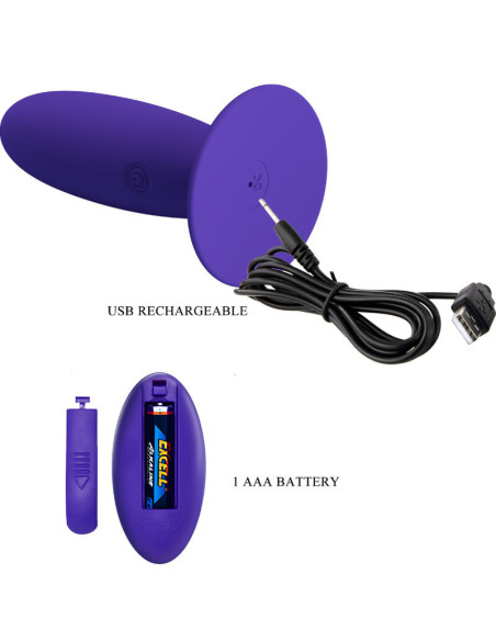 PRETTY LOVE - JAUNIMO ANALINIS VIBRATORIUS SU NUOTOLINIO VALDYMO VALDYMU, VIOLETINIS