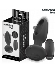 ADDICTED TOYS - ANAL PLUG WITH VIBRATING TONGUE AND REMOTE CONTROL