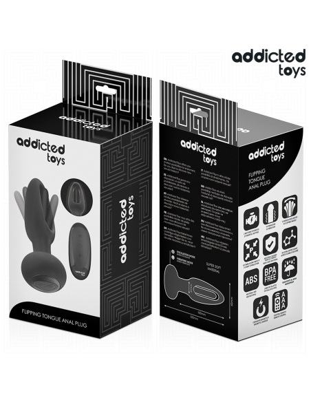 ADDICTED TOYS - ANAL PLUG WITH VIBRATING TONGUE AND REMOTE CONTROL