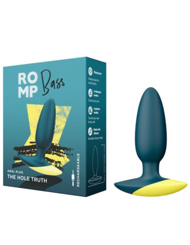 ROMP - BASS PLUG ANAL VIBRATOR 10 CM GREEN
