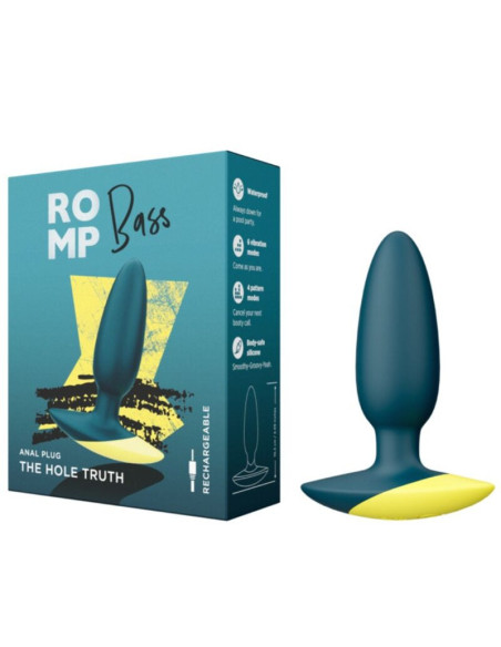 ROMP - BASS PLUG ANAL VIBRATOR 10 CM GREEN