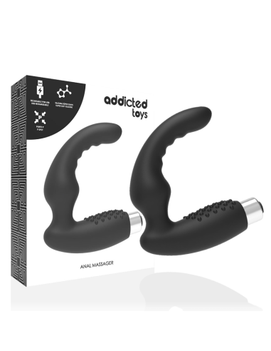 ADDICTED TOYS - PROSTATIC VIBRATOR RECHARGEABLE MODEL 2 - BLACK