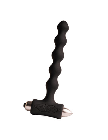 ROCKS-OFF - PETITE SENSATIONS PEARLS ANALINIS KAIŠTUKAS VIBRATORIUS JUODAS