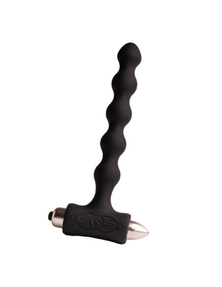 ROCKS- OFF - PETITE SENSATIONS PEARLS ANAL PLUG VIBRATOR BLACK